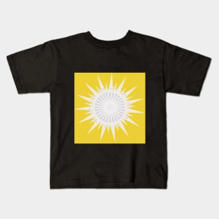 Yellow Sun Pattern Kids T-Shirt